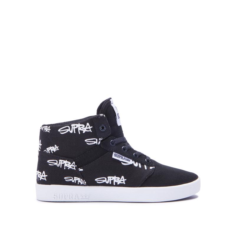 Zapatillas Altas Supra Argentina Niños - YOREK HIGH Negras / Blancas (NCWEO-2094)